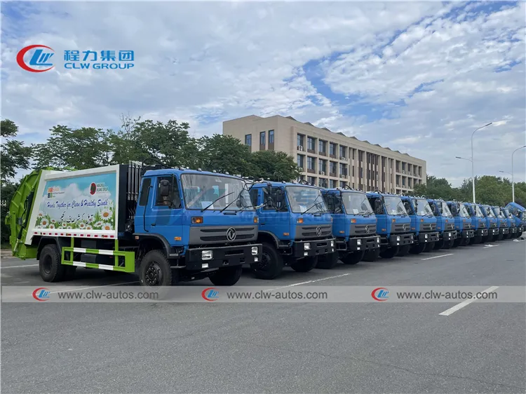10 Tons 12m3 Garbage Compactor Truck Dongfeng City Waste Disposal Recycling Truck