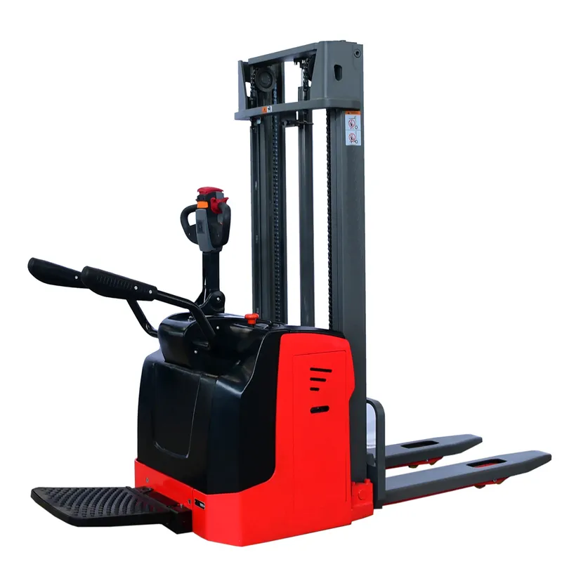 1200kg 2645lbs 3 M Full Electric Walkie Forklift Straddle Stacker