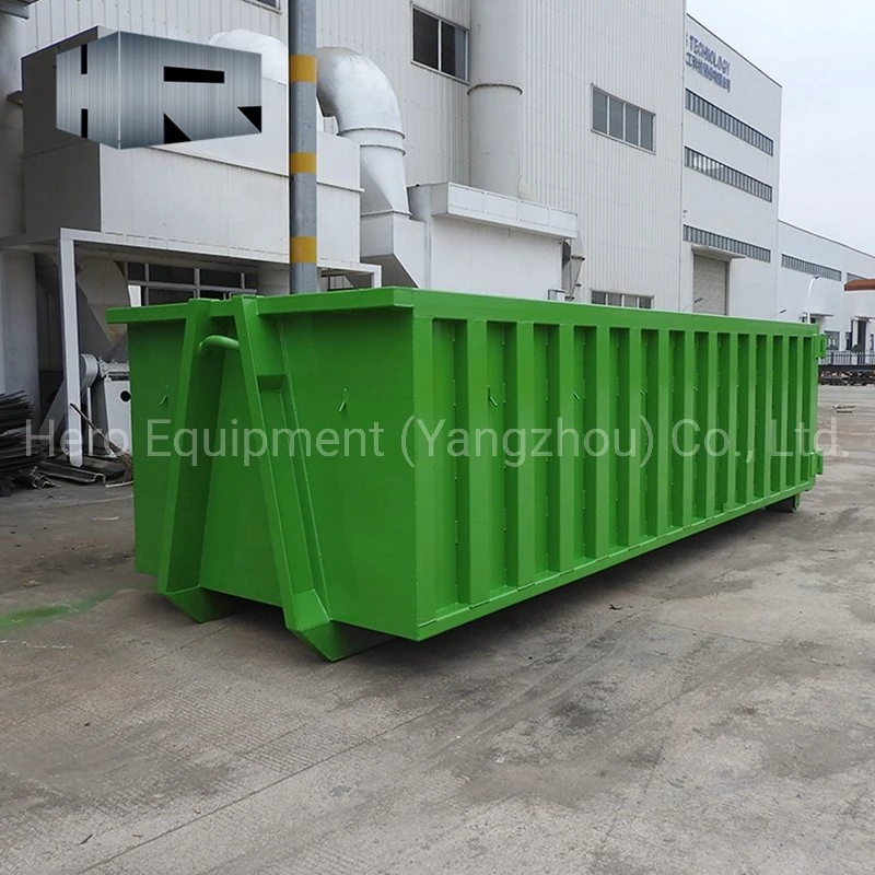 12FT Heavy Duty Roll off Dumpster Open Top Hook Lift Container for Garbage Truck