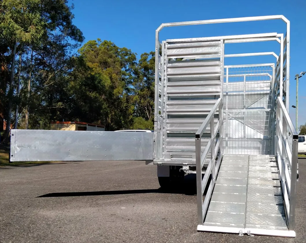 12X6 ATM3500kg Hot Dipped Galvanized Livestock Trailer