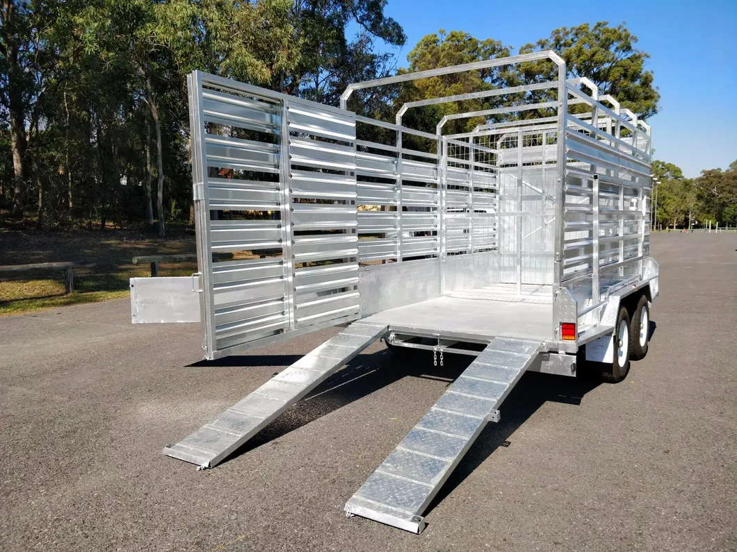 12X6 ATM3500kg Hot Dipped Galvanized Livestock Trailer
