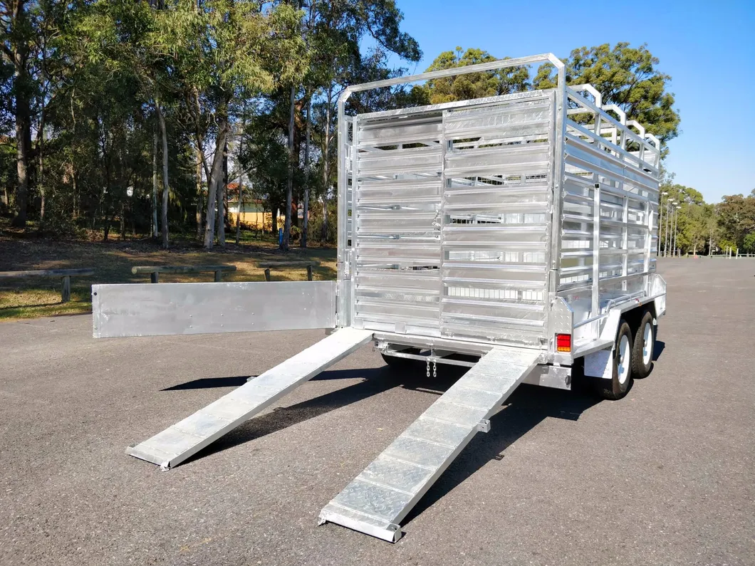 12X6 ATM3500kg Hot Dipped Galvanized Livestock Trailer