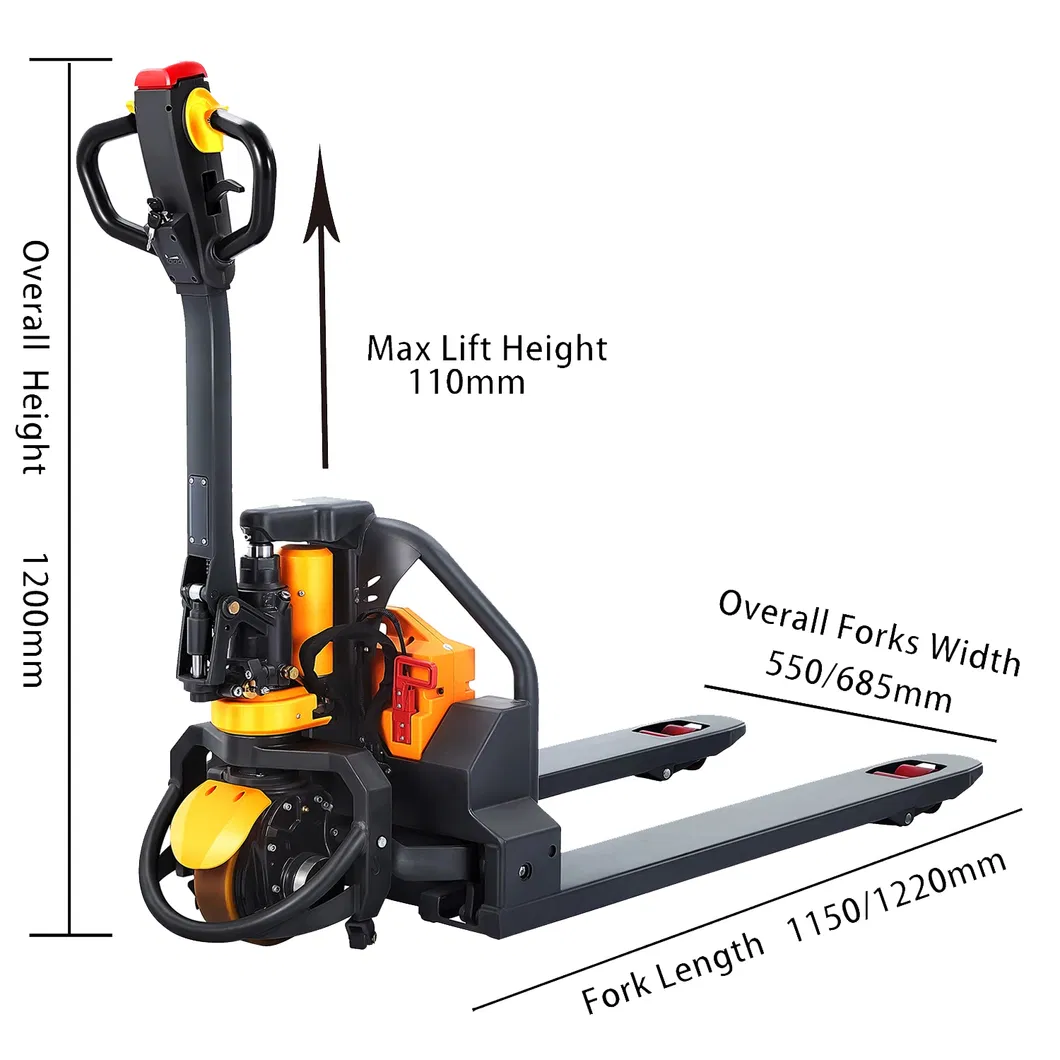 1500 Kg Mini Self Propelled Lithium Powered Full Electric Pallet Truck with Removable Battery (CBD15W-Lix)
