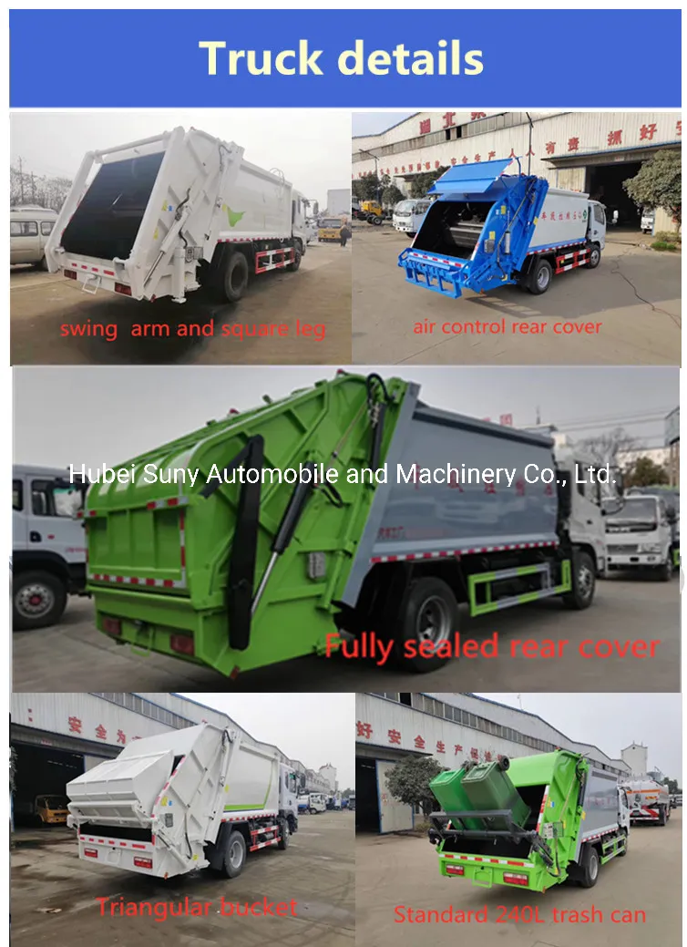 16-18cbm China Heavy Duty Special Compactor Refuse Truck 210HP Dongfeng 6*4 Compressed Rubbish Truck Waste Collection Dustcart Garbage Transfer Truck