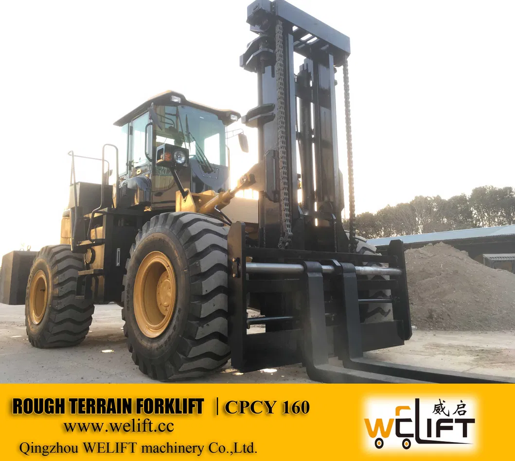 16 Ton 20ton 4X4 Heavy Duty Powered Diesel 4WD Forklift Heavy Forklift Truck and 18ton Rough Terrain Forklift