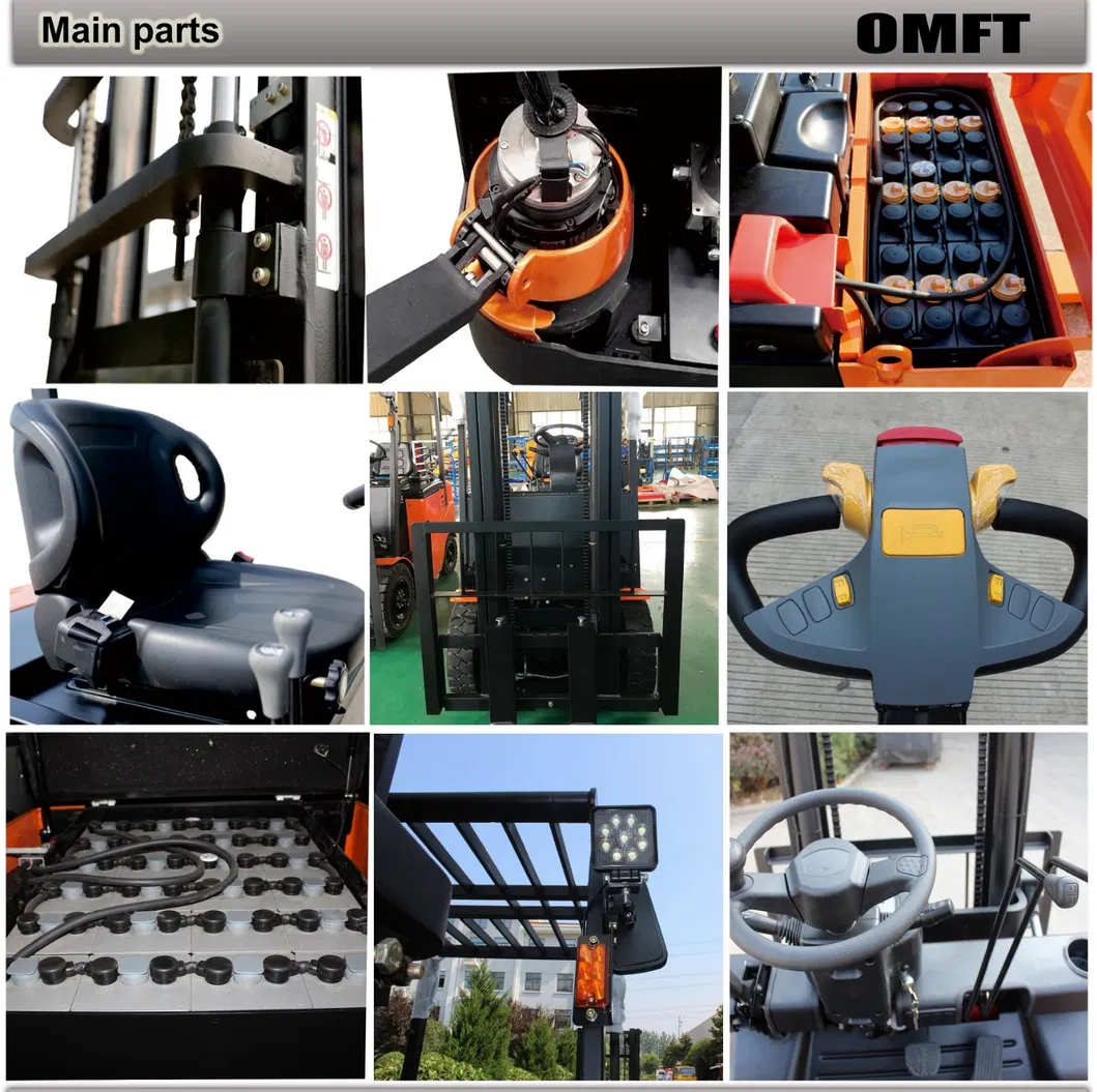 1ton 1.5 Ton 2ton 2.5ton Battery Operated Electric Reach Stacker Lifting Height 1600mm 1.6m Mast Pallet Stacker Truck