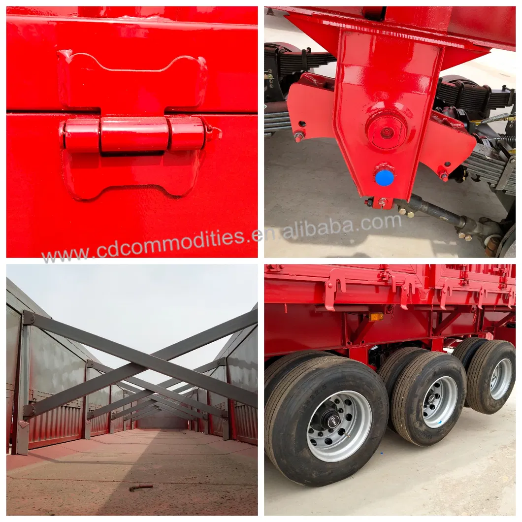 2/3 Axle Dropside Side Wall Semi Trailer for Sale