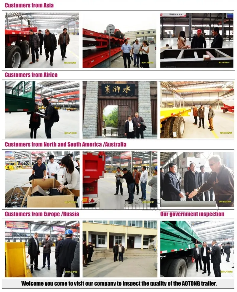 2/3 Axle Hydraulic Tipping/Tipper/ Truck Trailers Rear Dump Semi Trailers