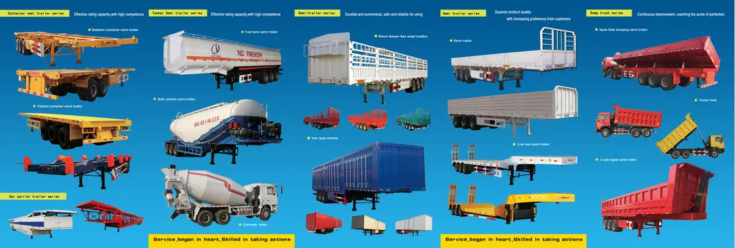 2/3 Axle Hydraulic Tipping/Tipper/ Truck Trailers Rear Dump Semi Trailers