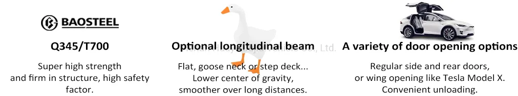 2/3 Axles Van Truck Trailer Dry Van Box Semi Trailer