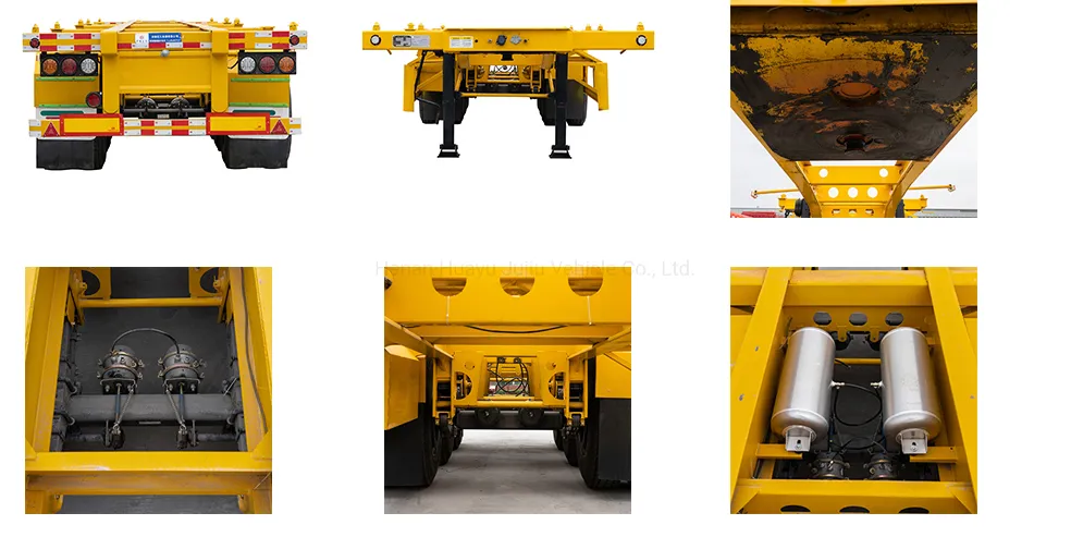 2 Axles 20FT/40FT Skeleton Container Trailer for Transportation