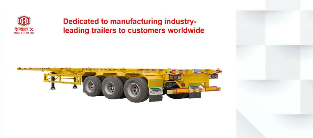 2 Axles 20FT/40FT Skeleton Container Trailer for Transportation