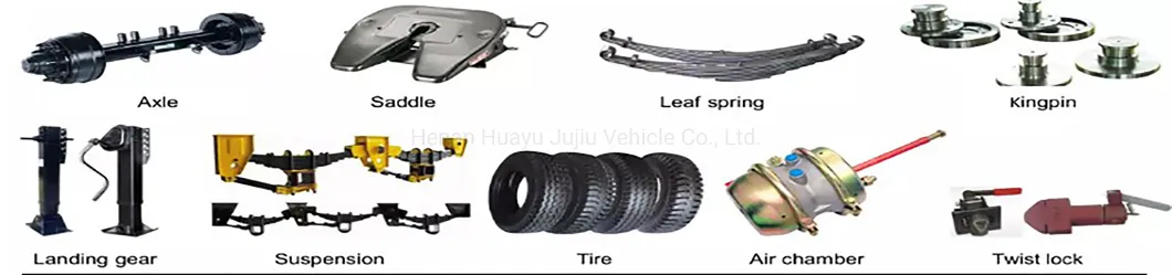 2 Axles 20FT/40FT Skeleton Container Trailer for Transportation