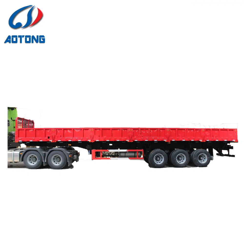 2 Axles 44FT Bulk Corn Transport Curtain Side Container Semi Trailer China