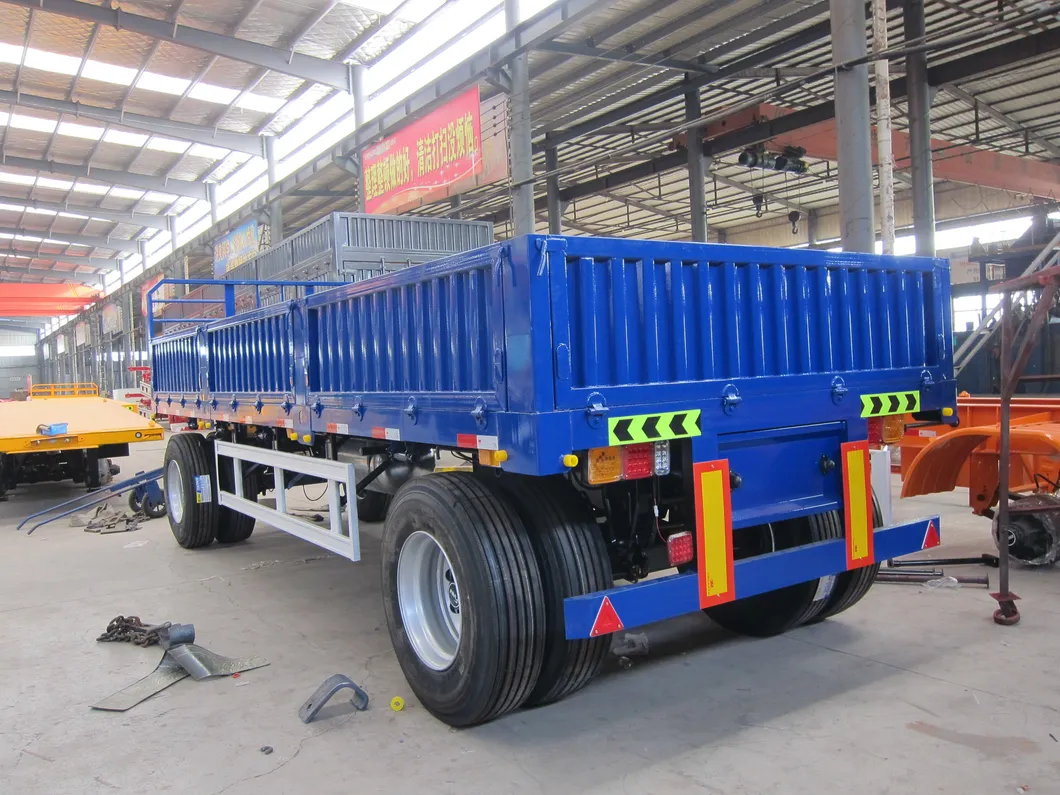 2 Axles Fence Full Draw Bar Trailer for Madagascar