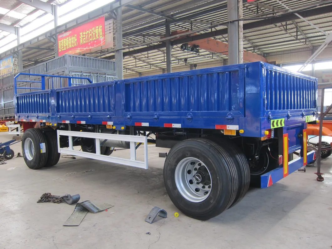 2 Axles Fence Full Draw Bar Trailer for Madagascar