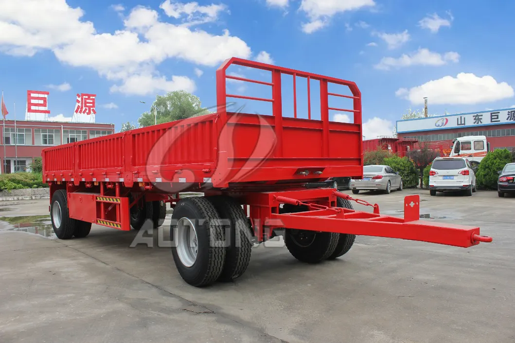 2 Axles Fence Full Draw Bar Trailer for Madagascar