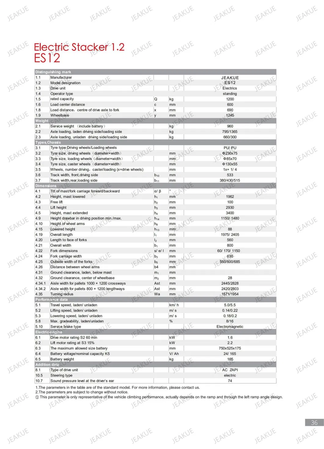 2 T 2000 Kg Full Electric Stacker with Standing Platform