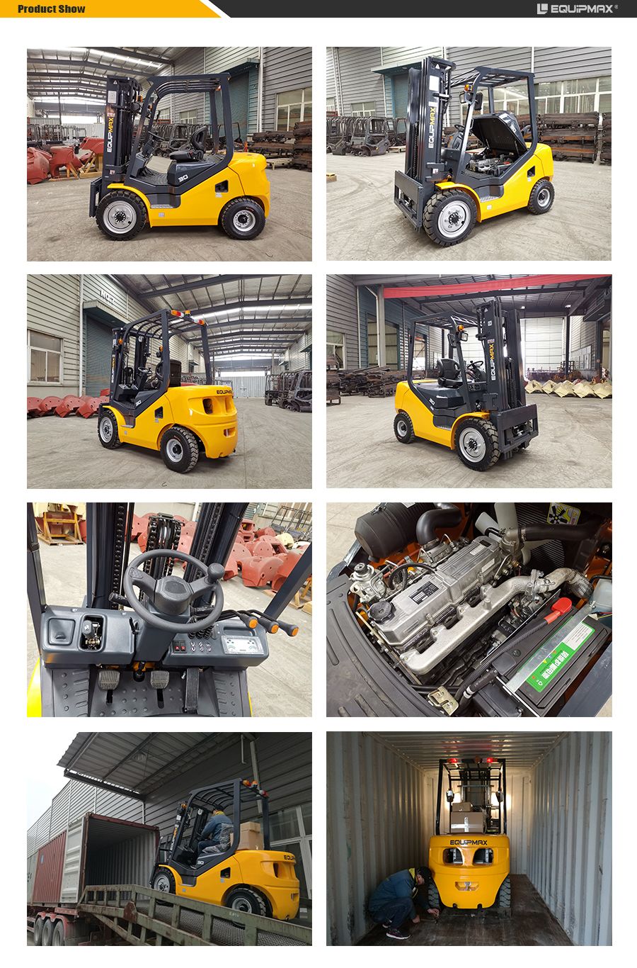 2021 New Equipmax 2.5-3.0t Forklift Truck with Isuzu, Yanmar, Mitsubishi, Nissan Engines