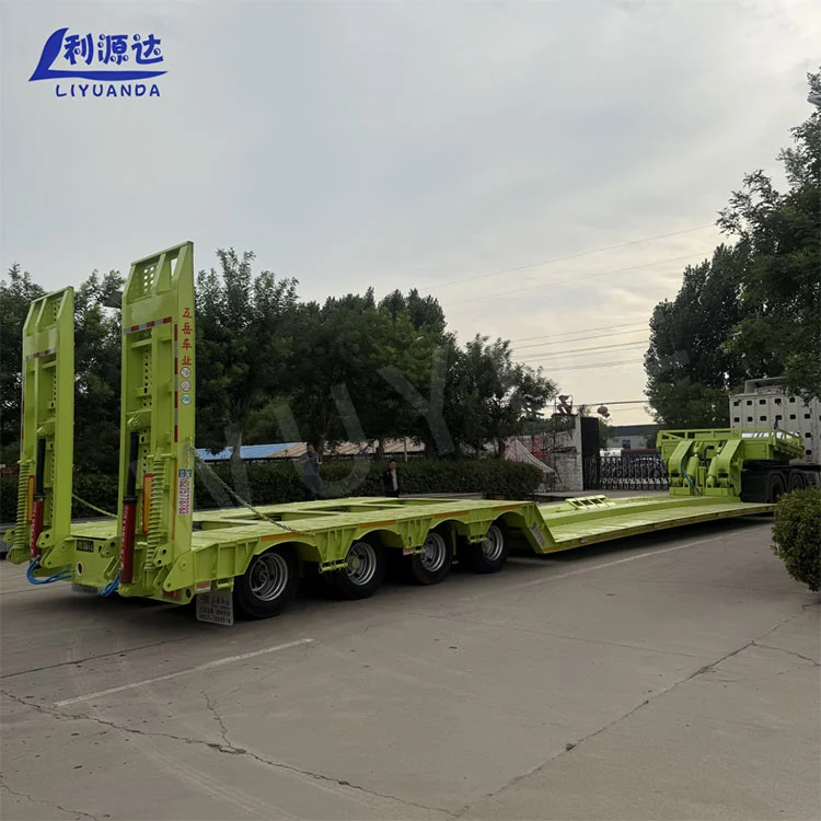 What Is a Four-axle Eight-wheel Low Flatbed Trailer and Why Is It Essential for Heavy Equipment Transport?