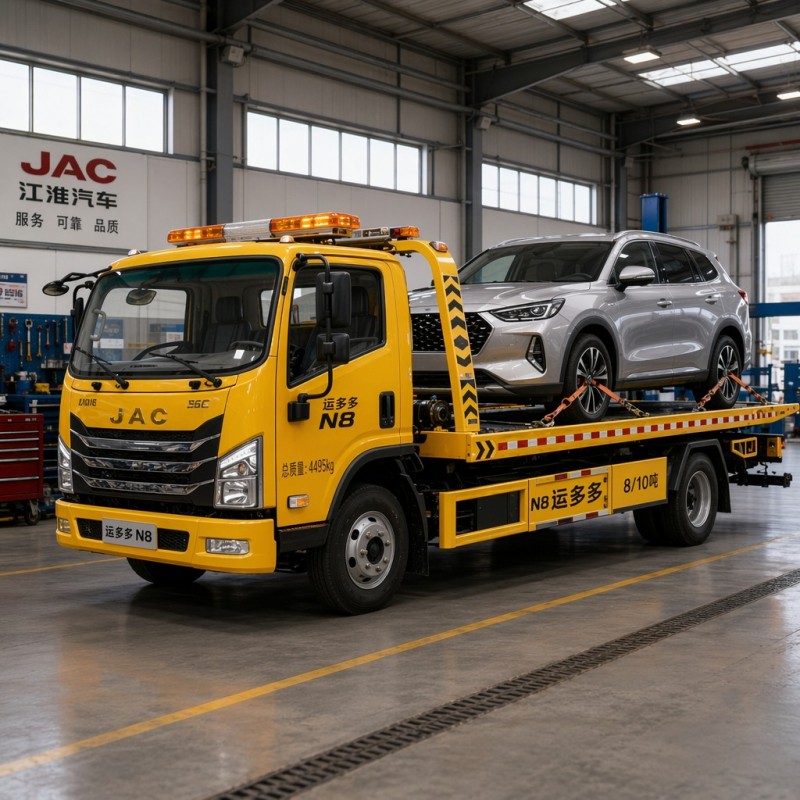 Is the JAC N8 8-Ton Flatbed Wrecker Tow Truck with Cummins 160HP Engine Powerful Enough for Steep Highway Recoveries