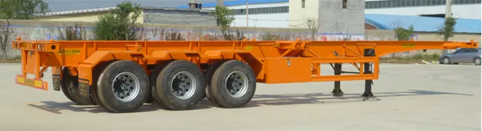 20FT 40FT 2 Axle Skeleton Container Skeletal Semi Trailer Chassis Frame