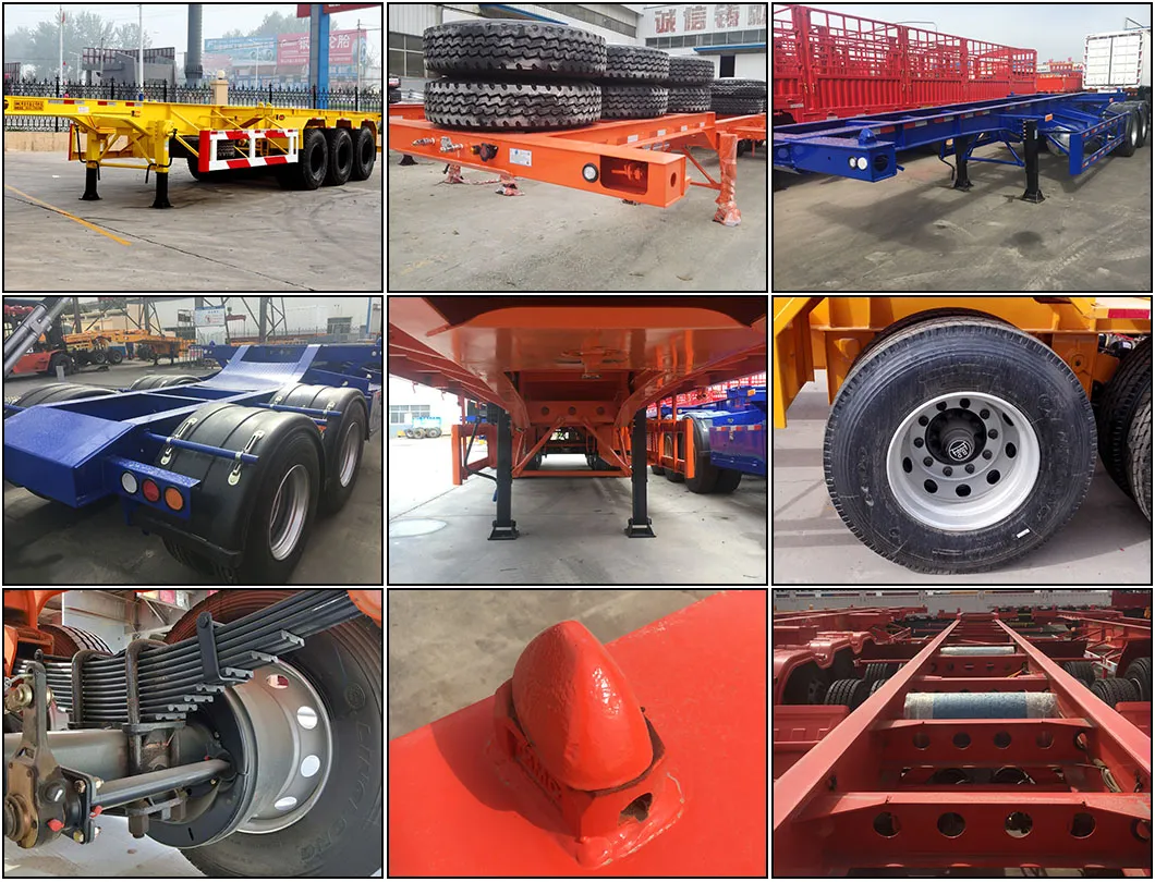 20FT or 40FT Container Skeleton Semi Trailer/ Double & Triple Axles Skeleton Trailer