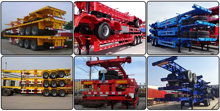 20FT or 40FT Container Skeleton Semi Trailer/ Double & Triple Axles Skeleton Trailer