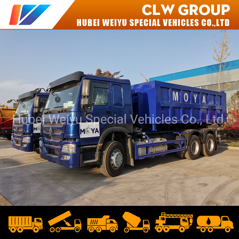 20tons 20m3 Hook Arm Container Waste Collection Sinotuk HOWO Roll off Dumpster Garbage Truck