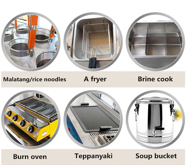 220cm*160cm*230cm Customized 220V Hot Food Trailer Hot Food Truck