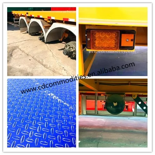 2axles 3axles 4axles Flatbed Semi-Trailer