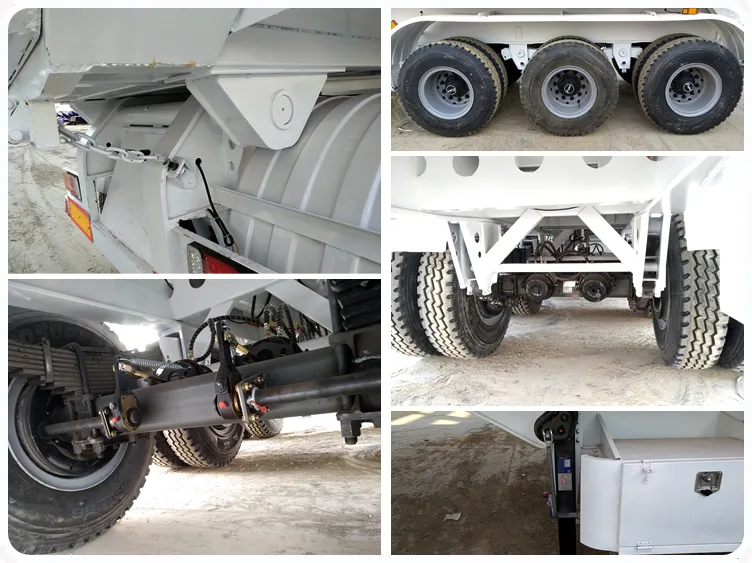 3/4/5 Axles 35 Cubic Meter 300-100 Ton Hydraulic Tipping Rear End Rock Mining Dumper Dump Tipper Semi Trailer