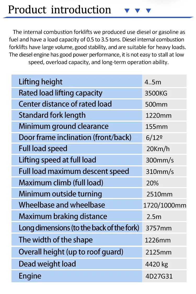 3.5 Ton Forklift Price Goodsense Forklift Truck in Cambodia