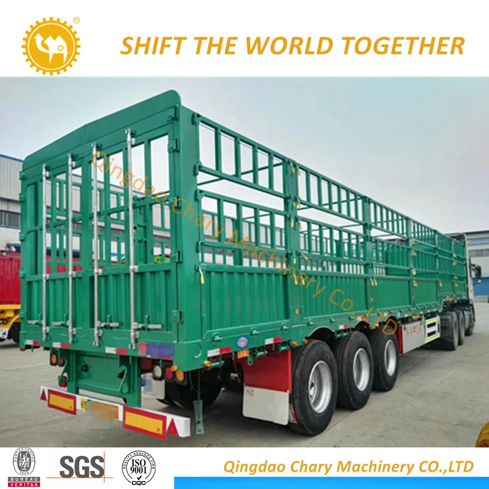 3 Axle 12 Wheel Cargo Fence Semi Trailer