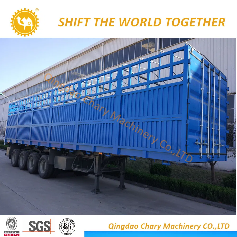 3 Axle 12 Wheel Cargo Fence Semi Trailer