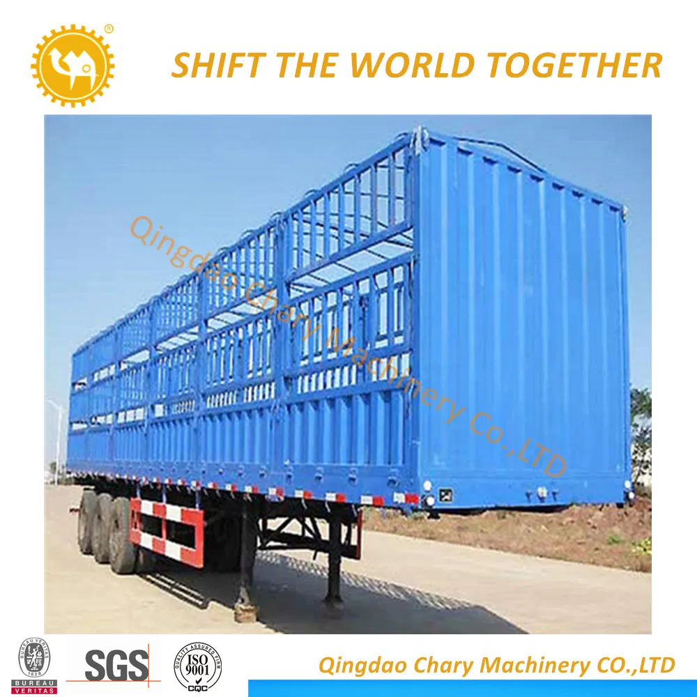 3 Axle 12 Wheel Cargo Fence Semi Trailer