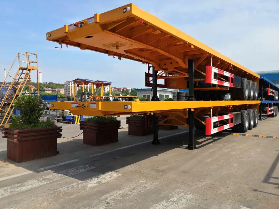 3 Axle 40FT Container Chassis Skeleton Skeletal Tractor Semi Trailer