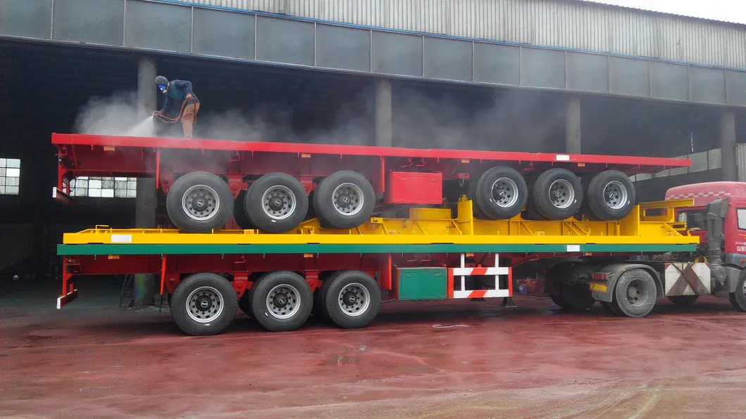 3 Axle 40t Flatbed Dumper Trailer Truck Tipper Semi Trailer for Sale