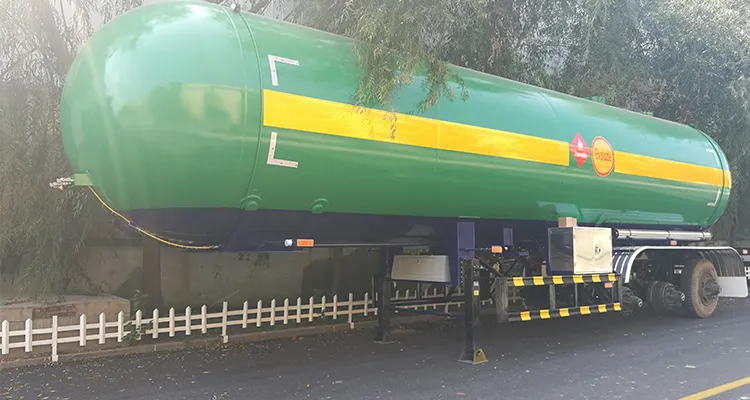 3 Axle 46cbm 20 Ton LPG Bullet Tanker Trailer for Philippines