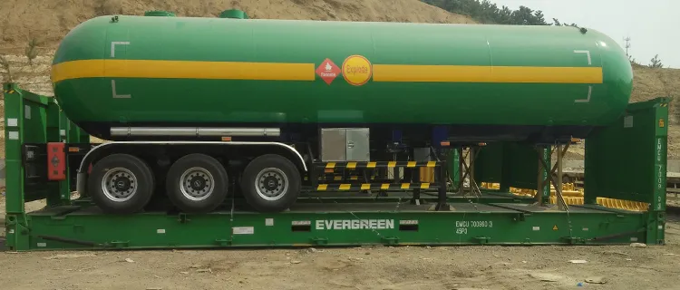3 Axle 46cbm 20 Ton LPG Bullet Tanker Trailer for Philippines