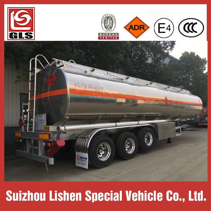 3 Axle 50cbm Fuel Tank Tanker Semi Trailer for Sale Aluminum Alloy Europe Standard