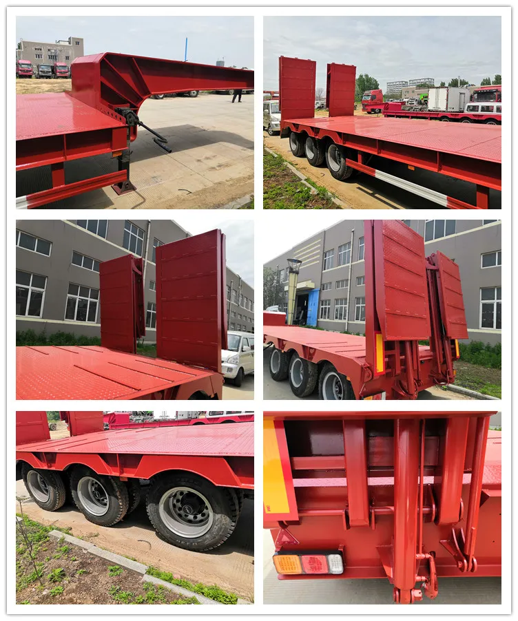3 Axle 60tons Trailer Sale Sidelifter Flatbed Trailer Low Price