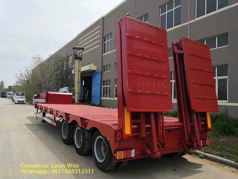 3 Axle 60tons Trailer Sale Sidelifter Flatbed Trailer Low Price