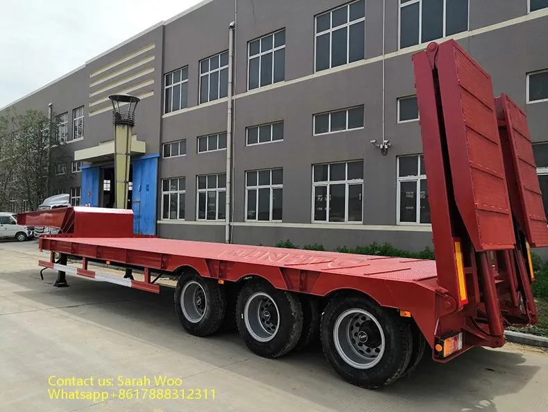 3 Axle 60tons Trailer Sale Sidelifter Flatbed Trailer Low Price