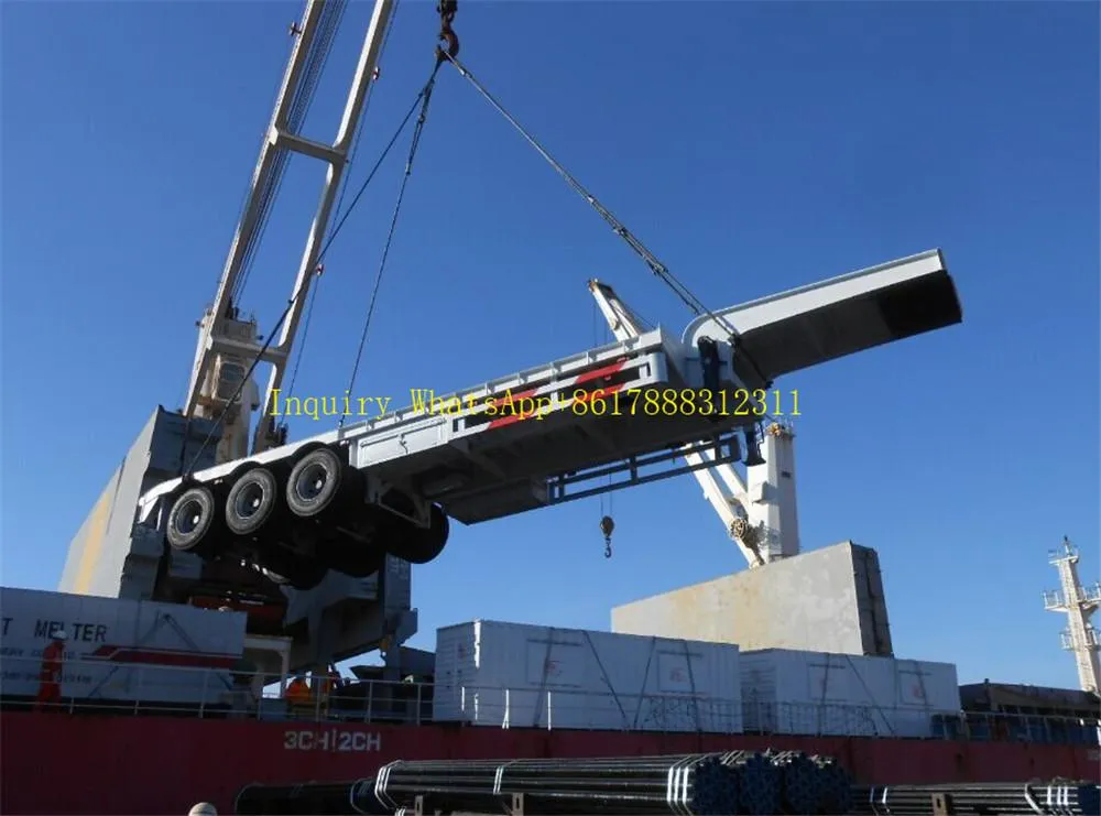 3 Axle 60tons Trailer Sale Sidelifter Flatbed Trailer Low Price