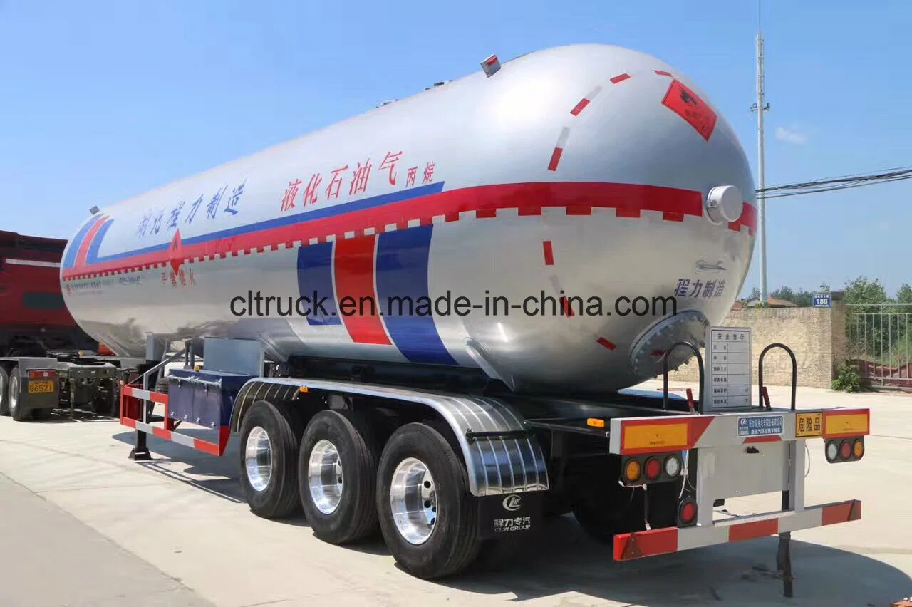 3-Axle 61.9 Cbm Propane Trailer LPG Tanker Trailer for Sale