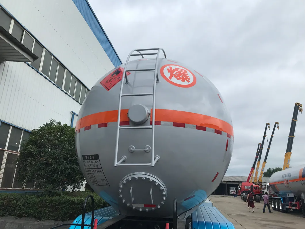 3-Axle 61.9 Cbm Propane Trailer LPG Tanker Trailer for Sale
