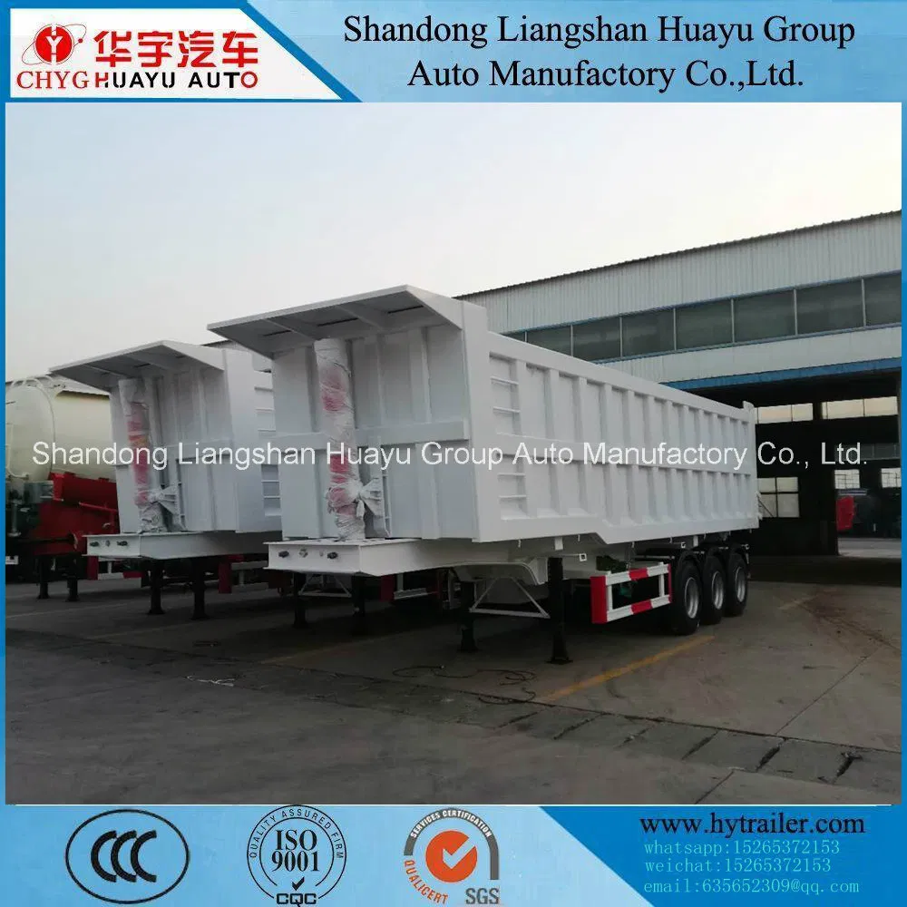 3 Axle Dumper Truck Trailer/Tipper Trailer with Hardox Steel Hyva Cylinder 196-7300