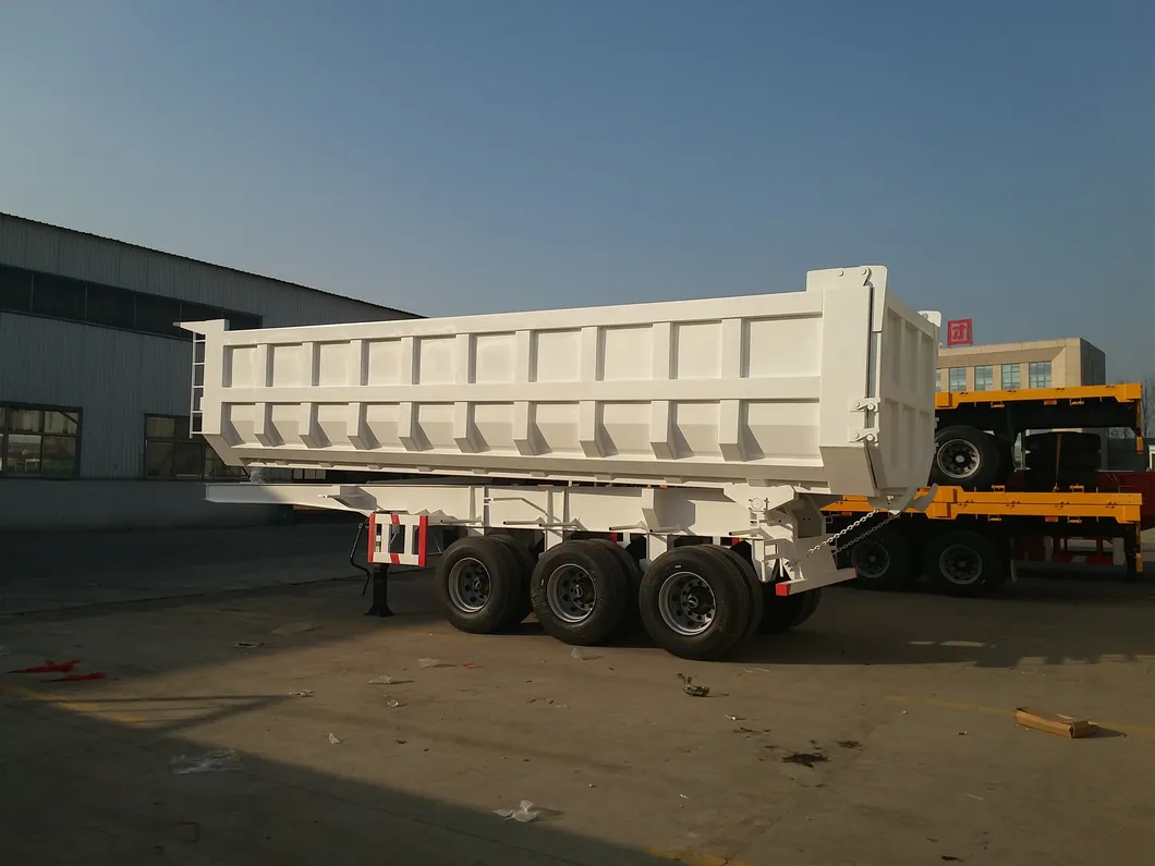 3 Axle Dumper Truck Trailer/Tipper Trailer with Hardox Steel Hyva Cylinder 196-7300