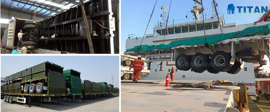 3 Axle Flat Deck with High Side Board Trailer Side Wall Semi Trailer